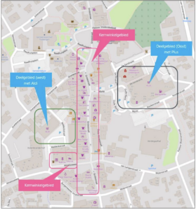 Deelgebieden centrumontwikkeling Tubbergen